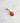 Charm médaillon coquillage - doré | rouge