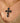 Collier big croix noire - doré