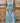 Robe motifs fleurs - bleu