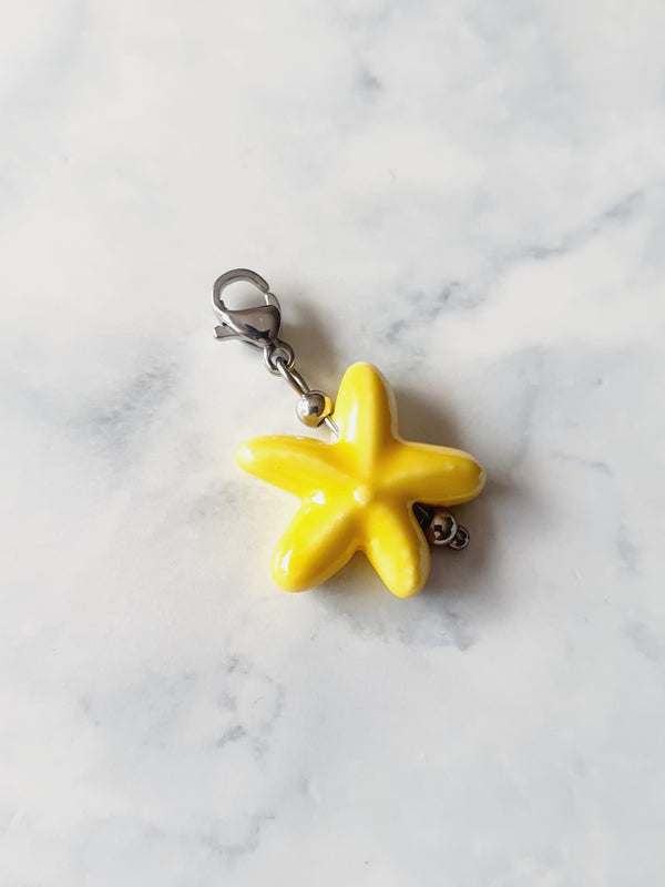 Charm étoile de mer - argenté | jaune