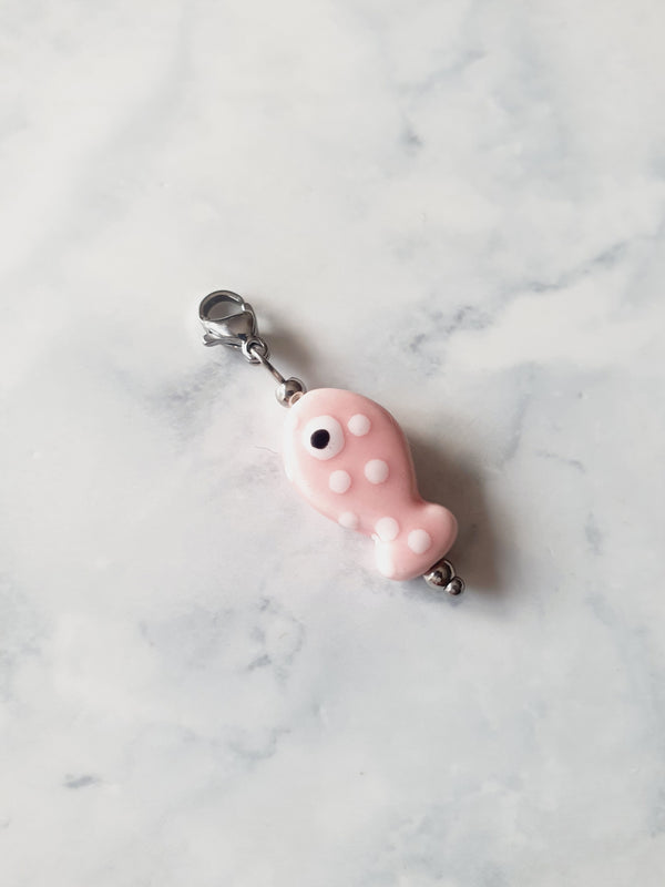 Charm poisson pois - argenté | rose