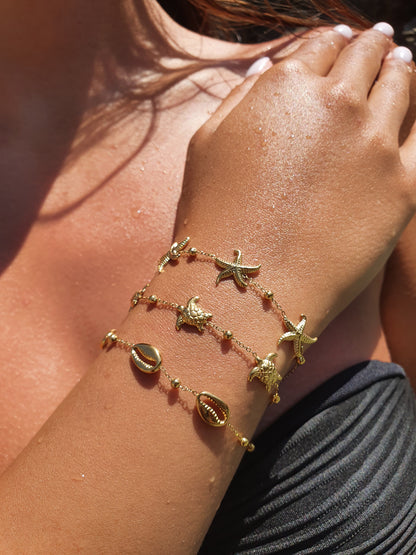 Bracelet breloques Auréa Marina - Doré