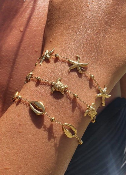 Bracelet breloques Auréa Marina - Doré