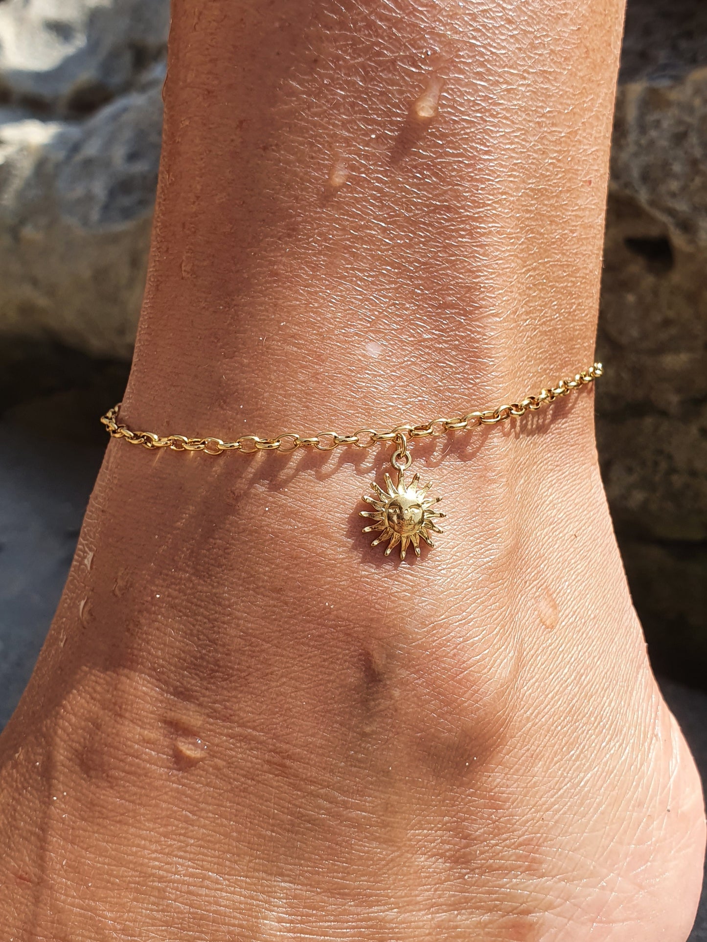 Chaîne de cheville Costa sol - doré | Motifs au choix