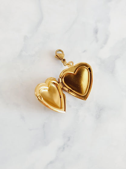 Charm coeur médaillon souvenir - doré | Édition limitée