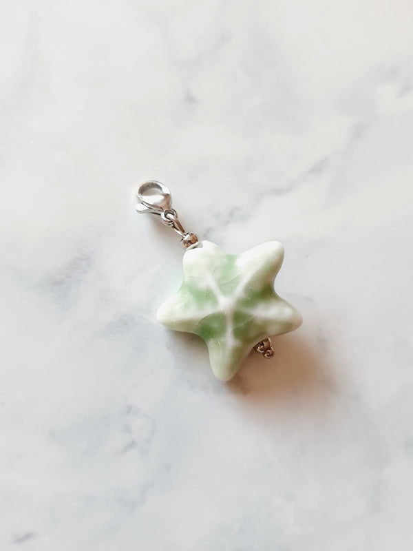 Charm Étoile de Rivage - argenté | Vert lagon