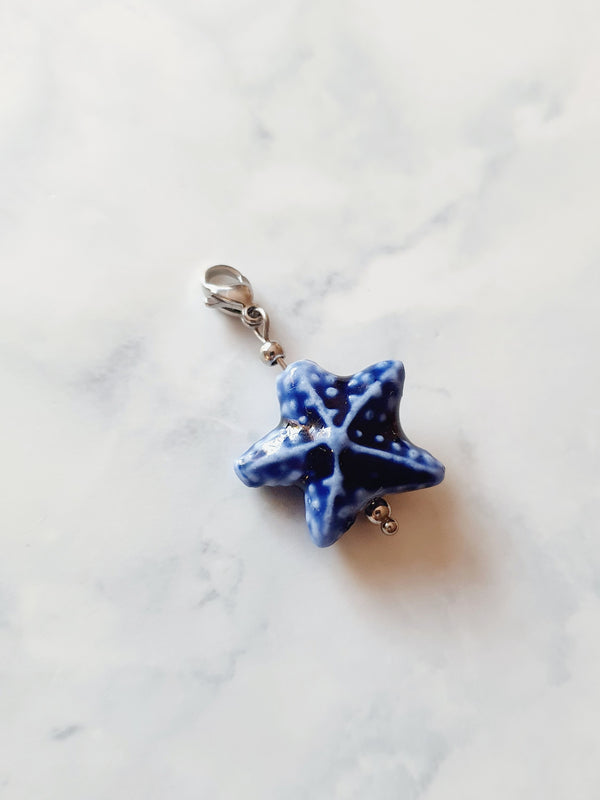 Charm Étoile de Rivage - argenté | bleu profond
