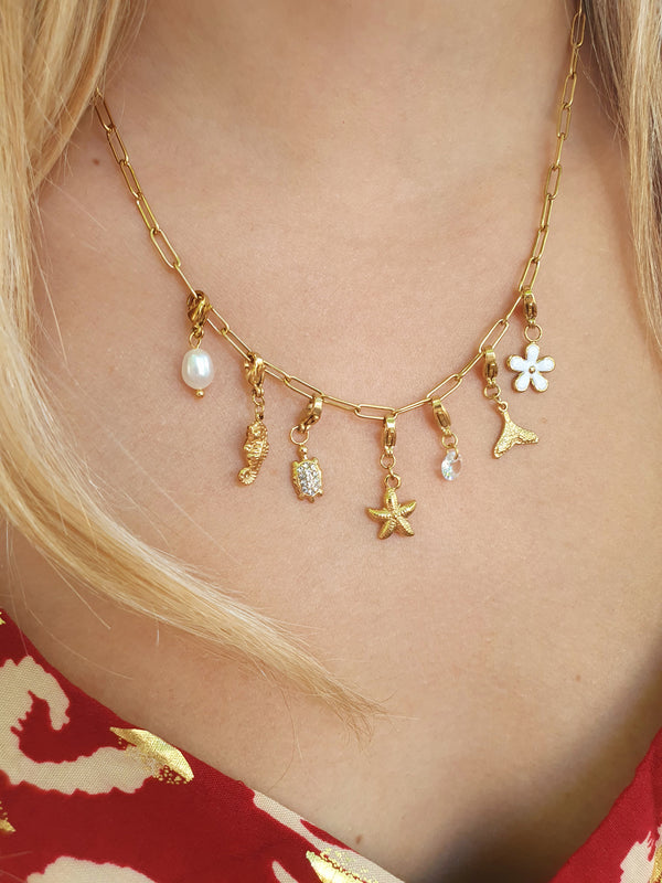 Collier petits maillons - doré