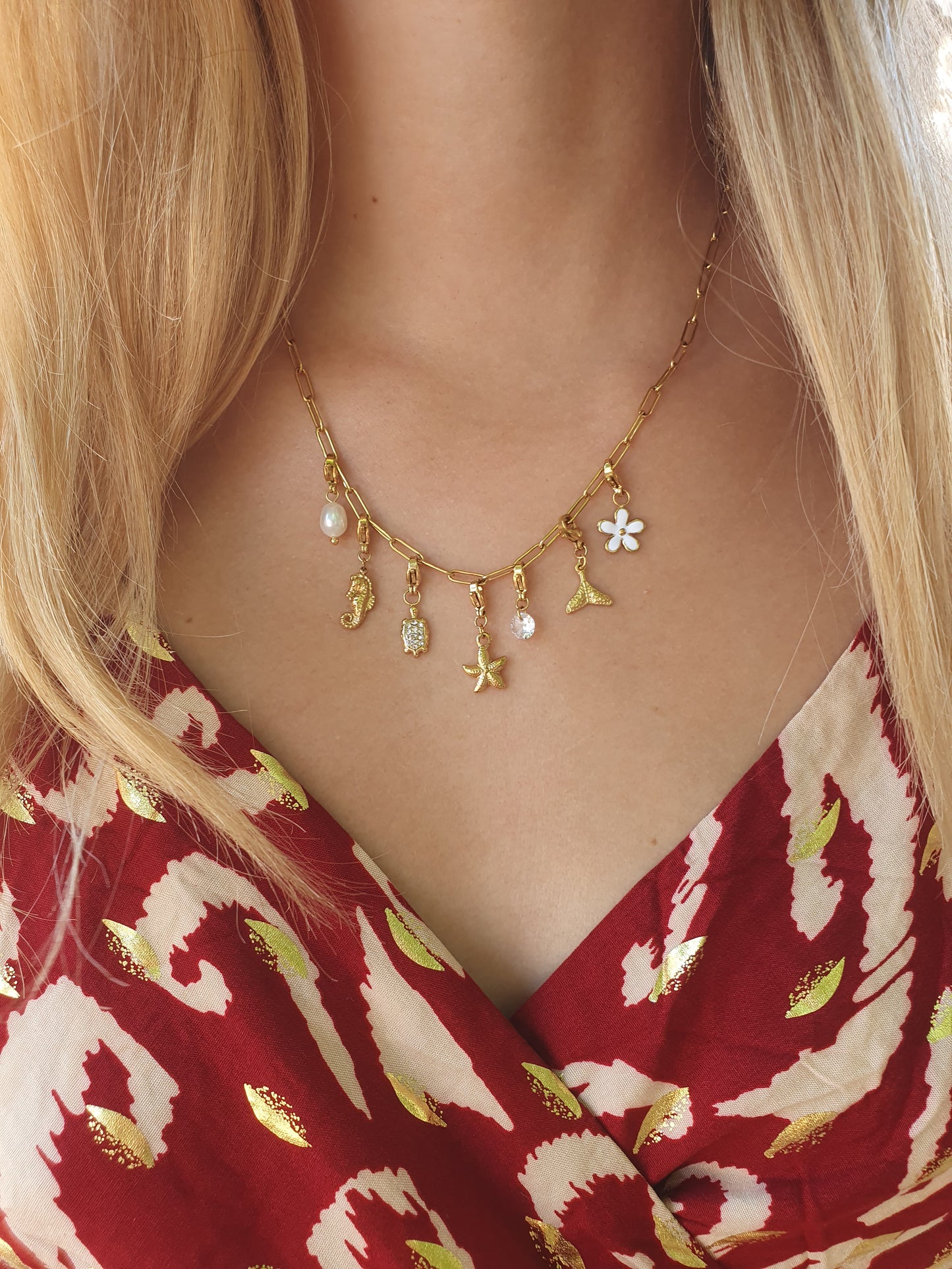 Collier petits maillons - doré