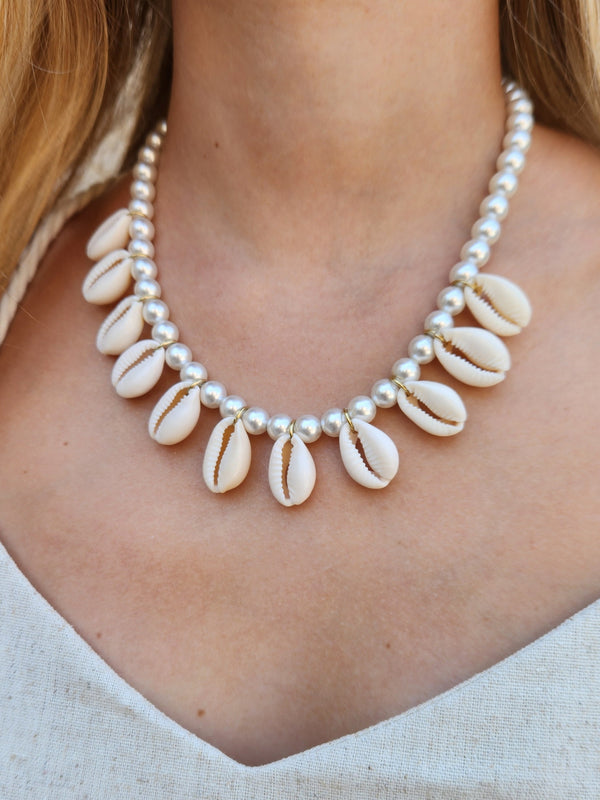 Collier coquillages cauri RIVAGE - doré