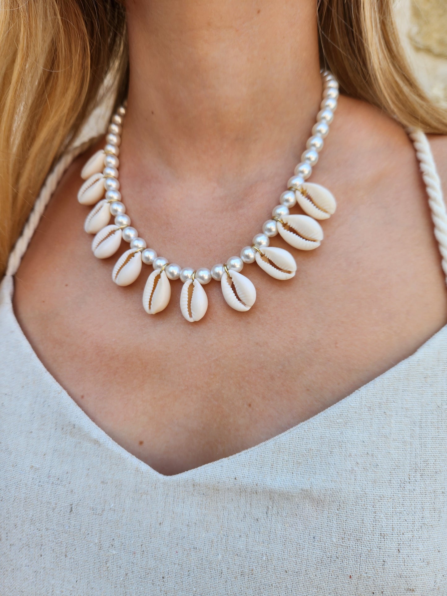 Collier coquillages cauri RIVAGE - doré