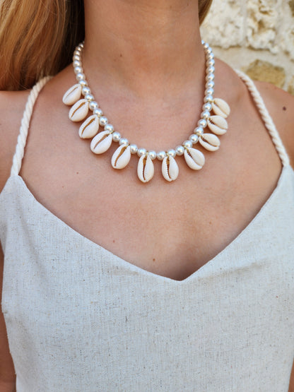 Collier coquillages cauri RIVAGE - doré
