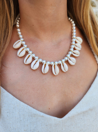 Collier coquillages cauri RIVAGE - doré