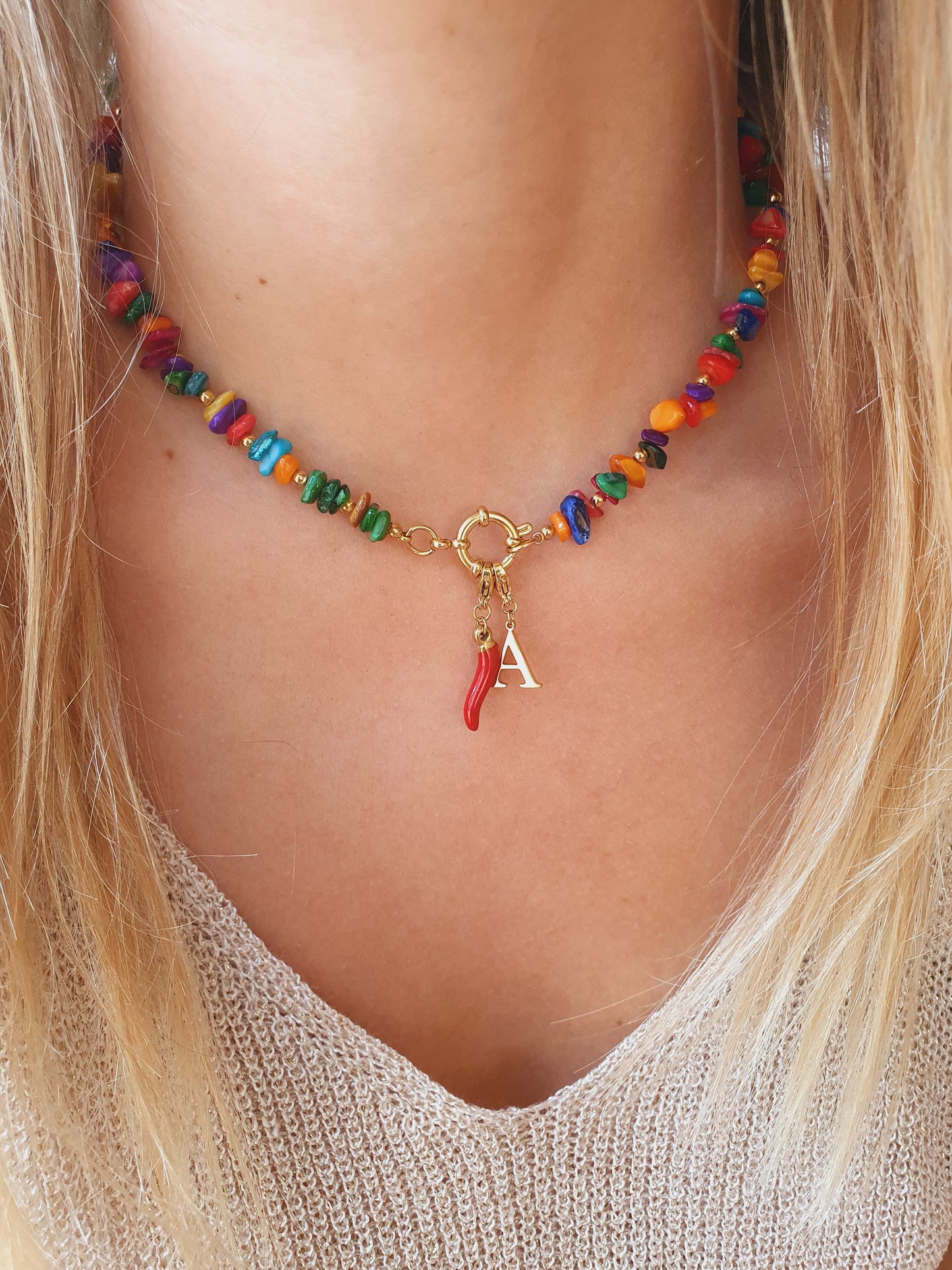 Collier NATURA (personnalisable) - doré