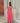 Robe longue fluide bretelles croisées - rose corail