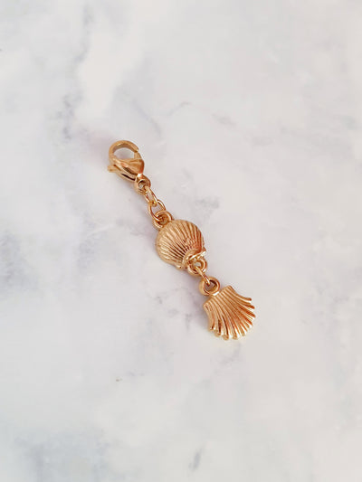 Double Charms duo de coquillages -  doré