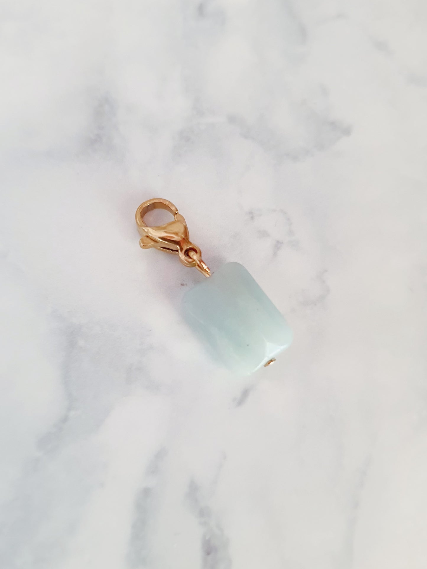 Charm pavé en pierre naturelle Premium -  doré | Amazonite