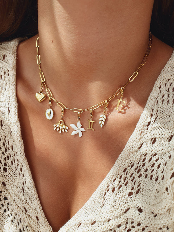 Collier maillons plats (personnalisable) - doré