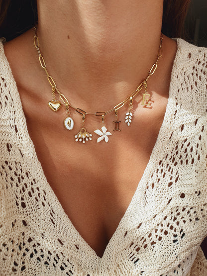 Collier maillons plats (personnalisable) - doré