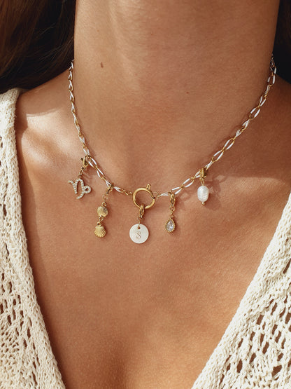 Collier AUREA (personnalisable) - doré | blanc