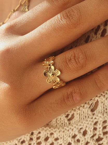 Bague baby FLOWERS - doré