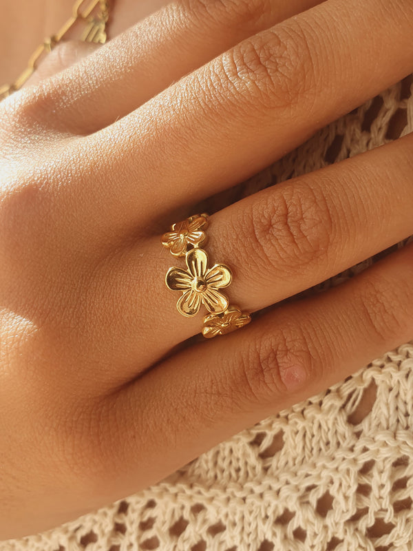 Bague baby FLOWERS - doré