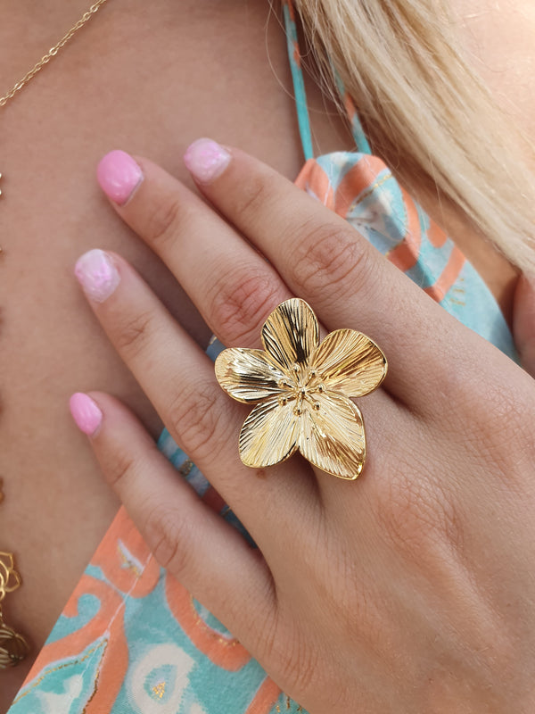 Bague fleur BALI - doré