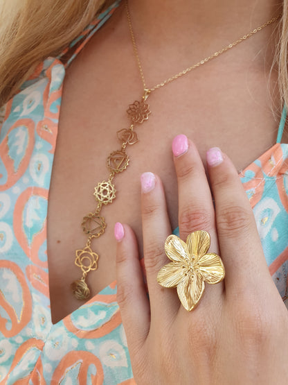 Bague fleur BALI - doré