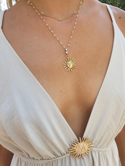 Collier SOLENYA - doré / blanc