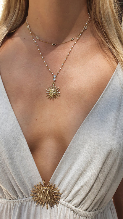 Collier SOLENYA - doré / blanc