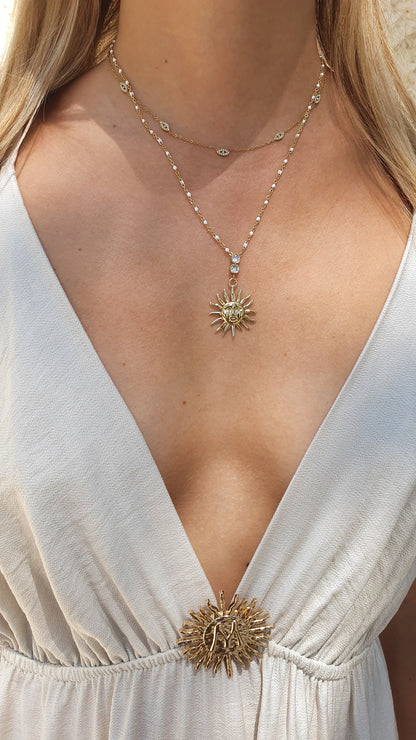 Collier SOLENYA - doré / blanc