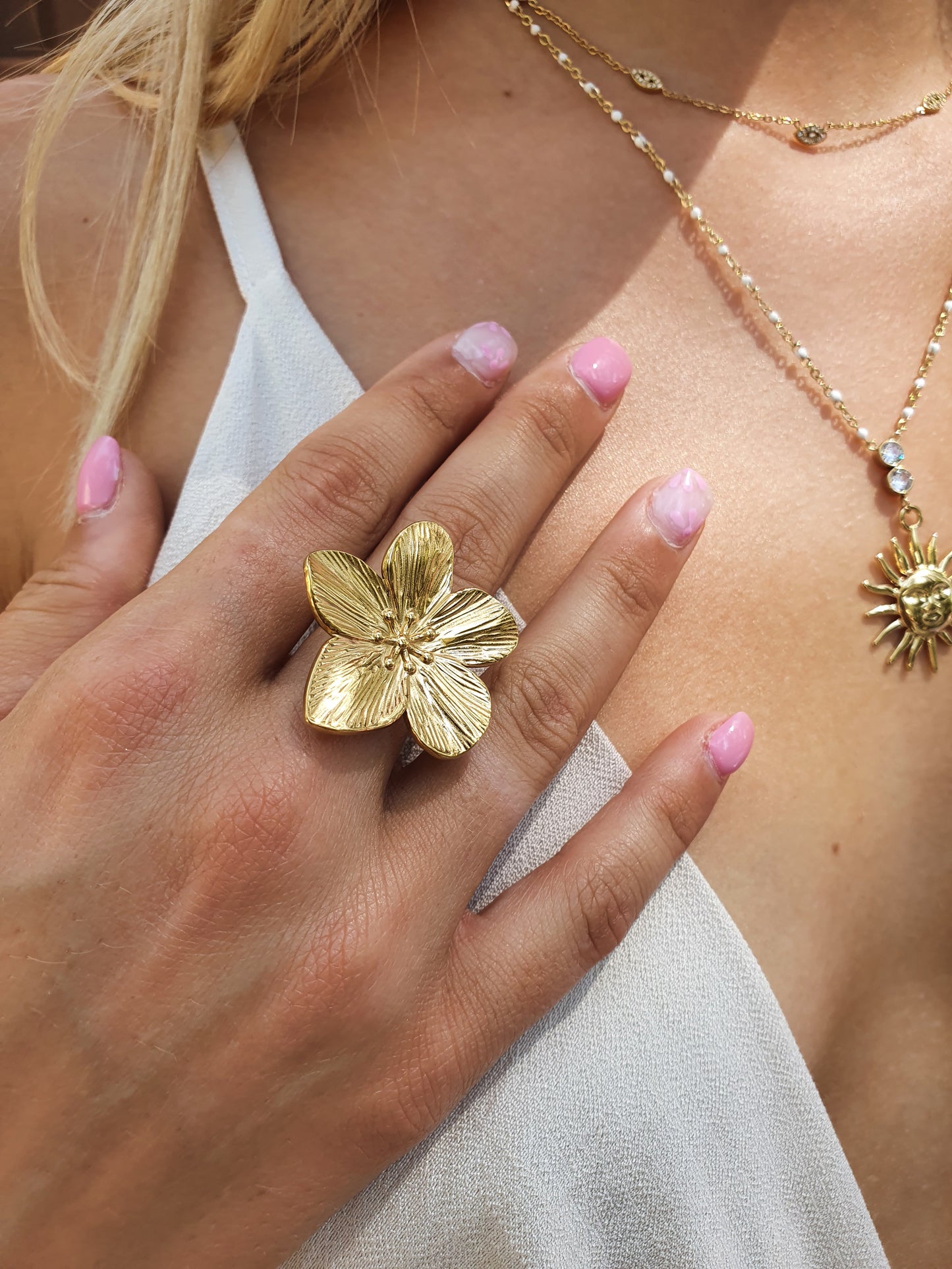 Bague fleur BALI - doré