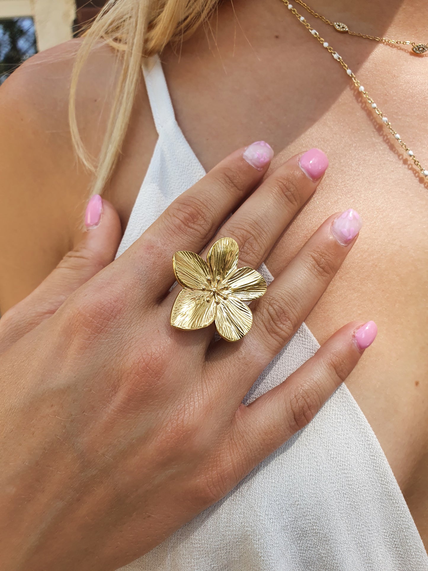 Bague fleur BALI - doré