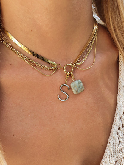Collier 4 chaînes ELORYNE (personnalisable) - doré