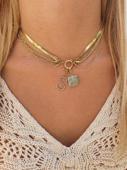 Collier 4 chaînes ELORYNE (personnalisable) - doré