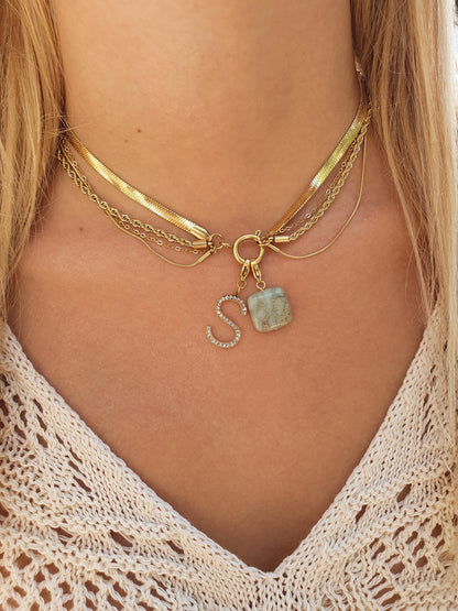Collier 4 chaînes ELORYNE (personnalisable) - doré
