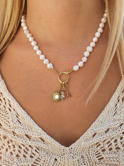 Collier en perles d'eau douce calibre supérieur (personnalisable) - Coloris au choix