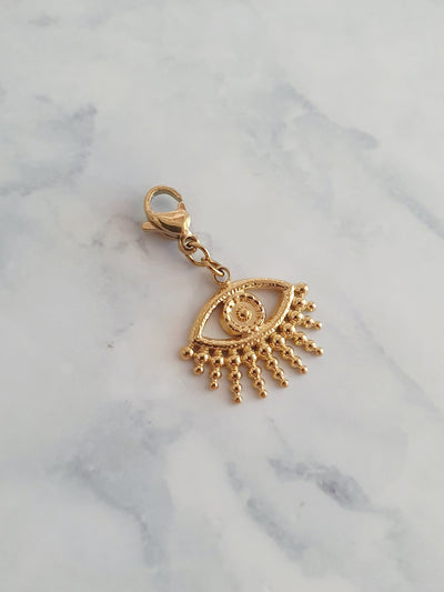 Charm oeil hypnotique - doré