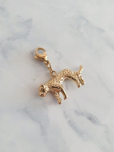 Charm léopard 3D - doré | PREMIUM