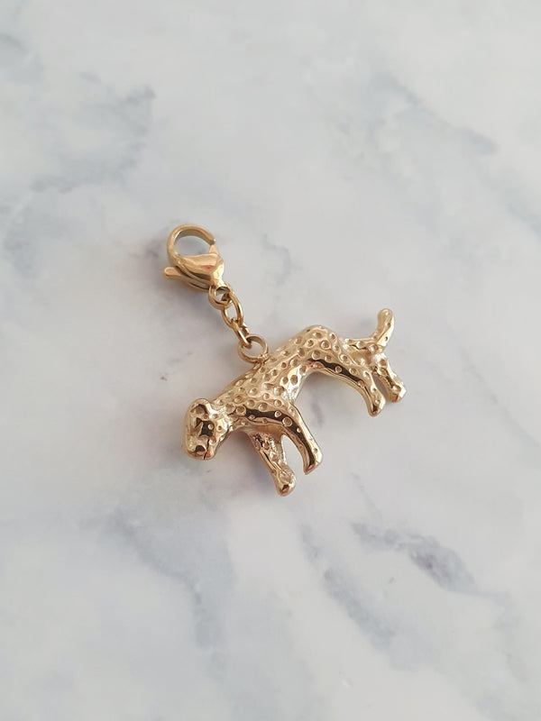 Charm léopard 3D - doré | PREMIUM