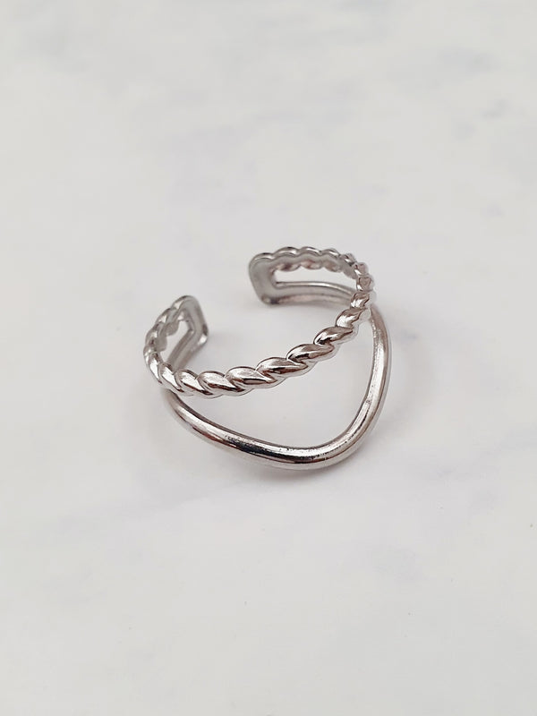 Bague destockage - argenté