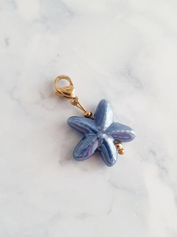Charm étoile de mer - doré / bleu lagon