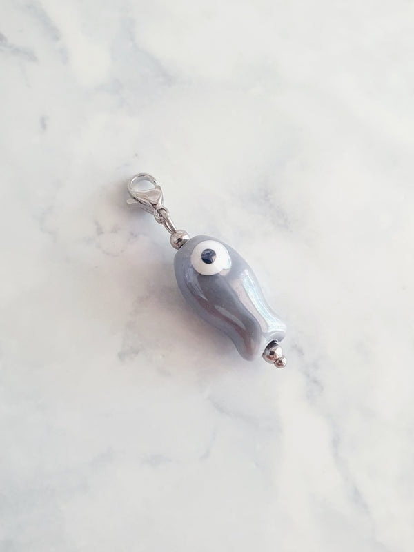 Charm poisson - argenté | gris