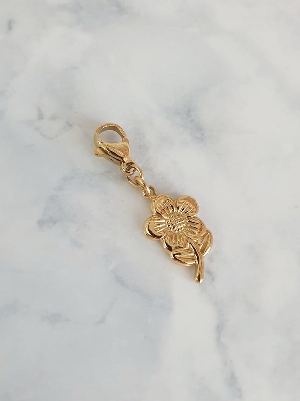 Charm fleur exquise - doré