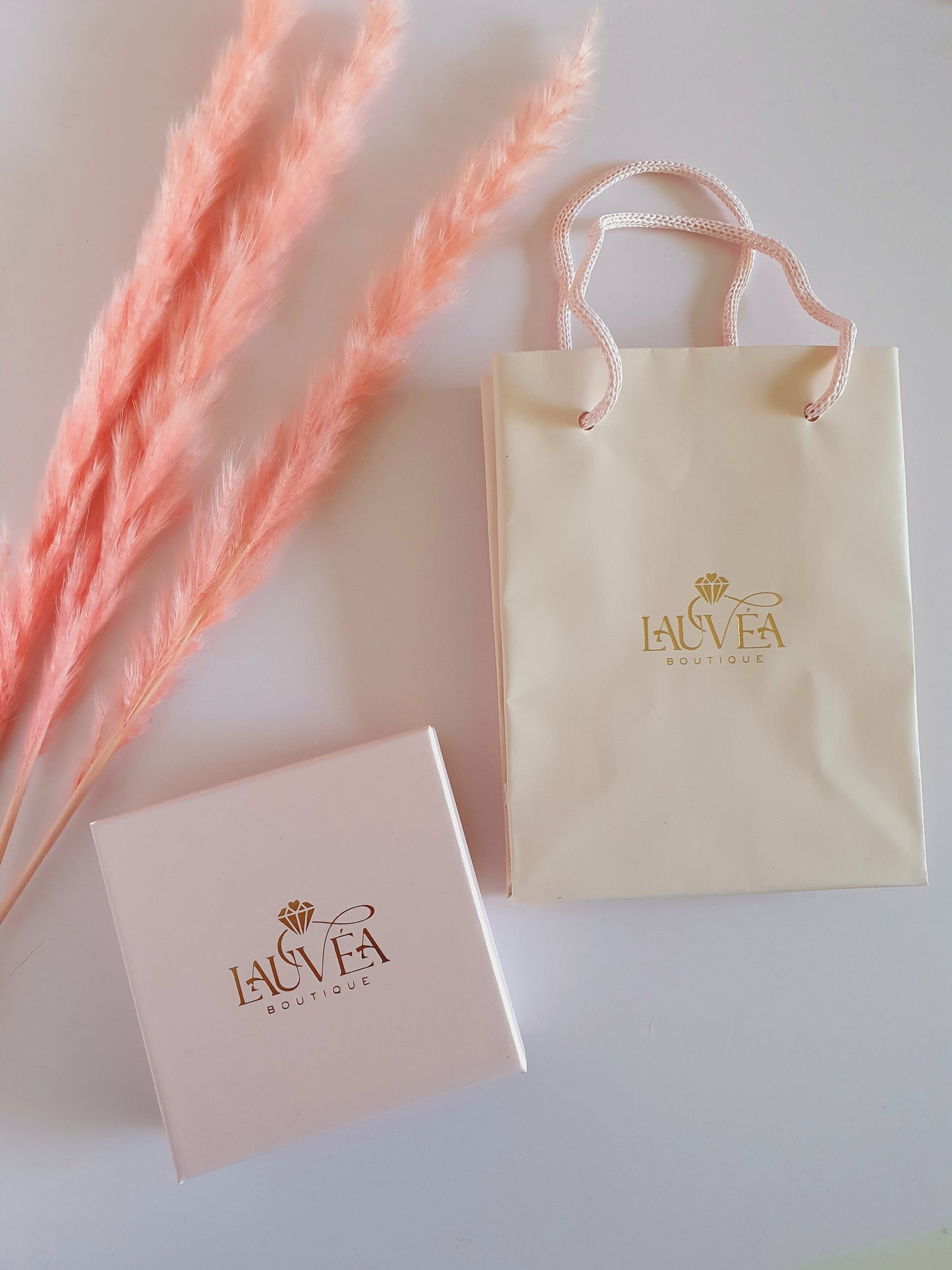 Sac poignées torsadées rose poudré + écrin