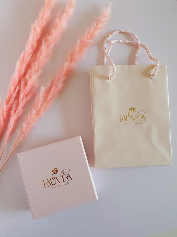 Sac poignées torsadées rose poudré + écrin