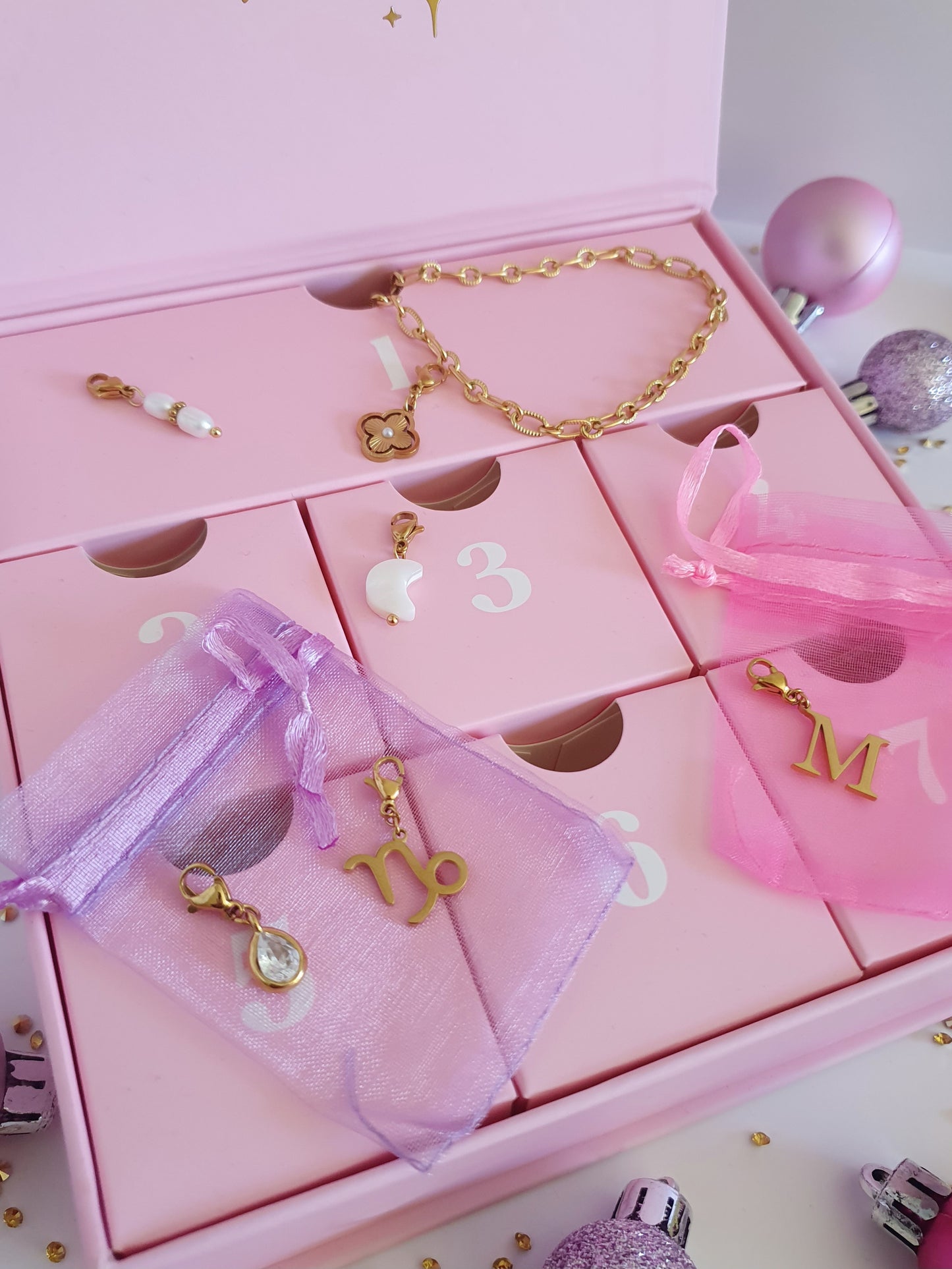 Calendrier de l’Avent personnalisé - Bijou charms | 7 cases