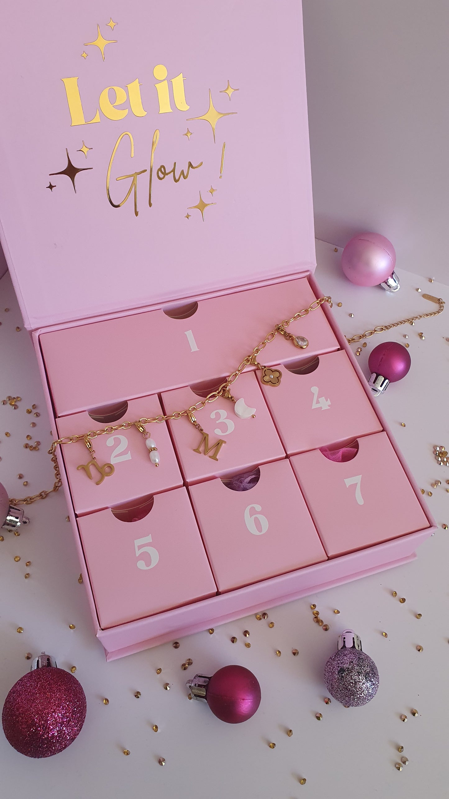 Calendrier de l’Avent personnalisé - Bijou charms | 7 cases