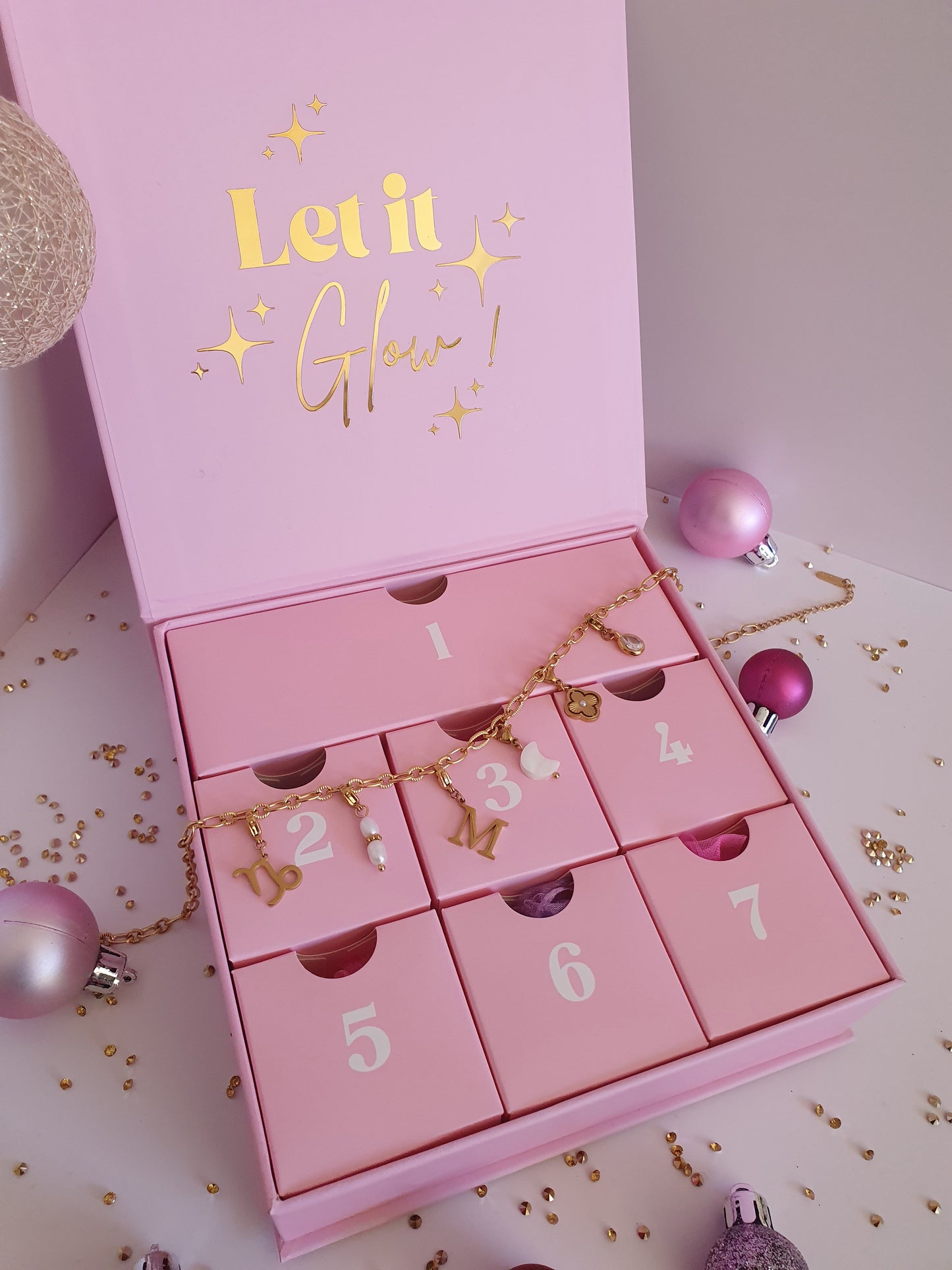 Calendrier de l’Avent personnalisé - Bijou charms | 7 cases