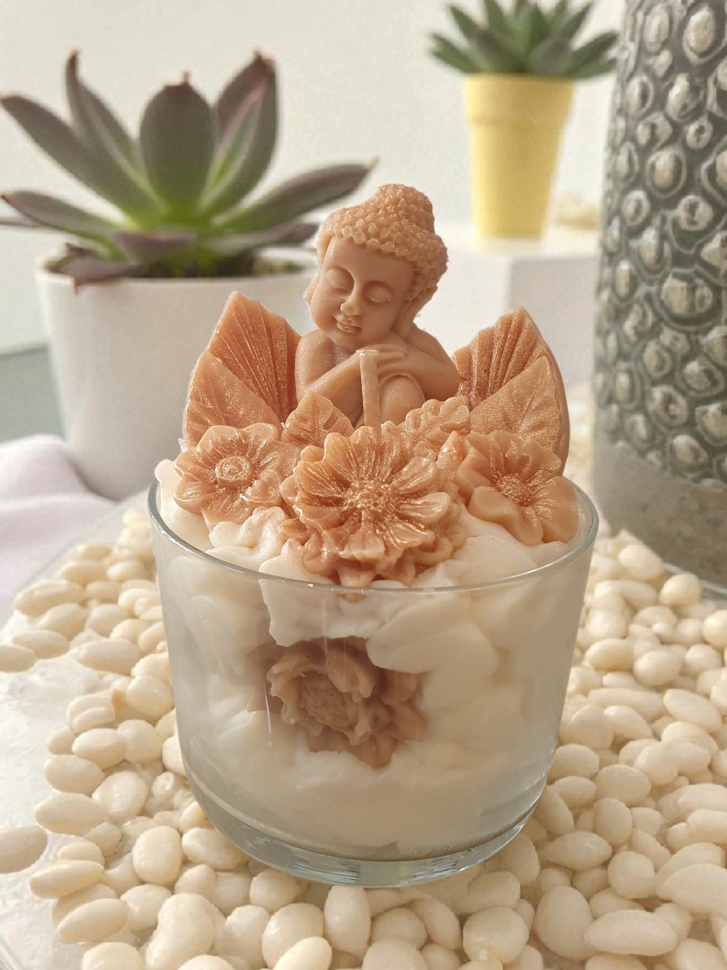 Bougie artisanale décorative Bouddha - Senteur au choix | 240 Grs